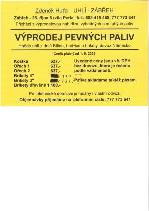 výprodej pevných paliv