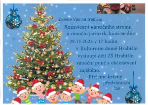 rozsvěcování vánočního stromu Hrabišín